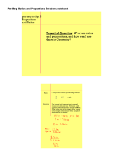 pre-Req Ratios and Proportions