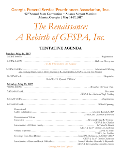 The Renaissance: A Rebirth of GFSPA, Inc.