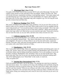 Big Camp Themes - Mon Valley YMCA