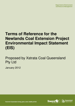 Terms of Reference for the Newlands Coal Extension Project