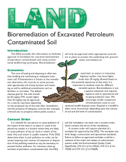 Bioremediation of Excavated Petroleum Contaminated Soil