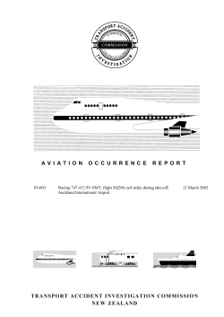 NZ Investigation Commission Take Off Tailstrike 9V-SMT