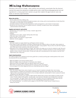Mixing Substances - Carnegie Science Center