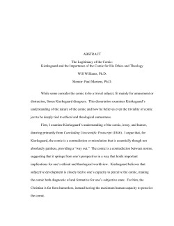 Kierkegaard and the Importance of the Comic for His Ethics and