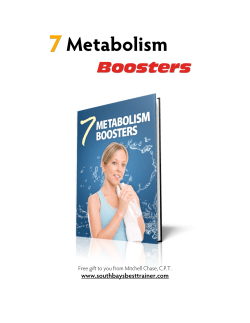 to 7 Metabolism Boosters