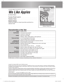 We Like Apples - Houghton Mifflin Harcourt