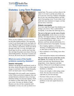 Diabetes: Long-Term Problems