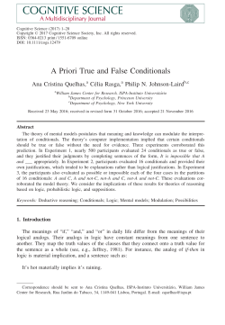 A Priori True and False Conditionals