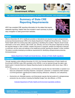Summary of State CRE Reporting Requirements