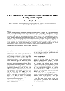 Rural and Historic Tourism Potential of Seceani from Timis County