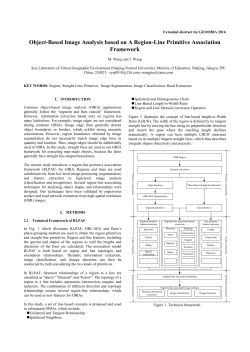 Object-Based Image Analysis based on A Region
