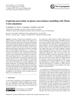 Exploring uncertainty in glacier mass balance