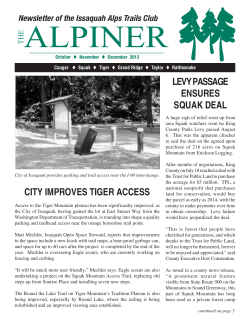 Alpiner 2013 4th Quarter - Issaquah Alps Trails Club