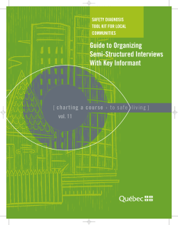 Safety Diagnosis Tool Kit for Local Communities : Guide to