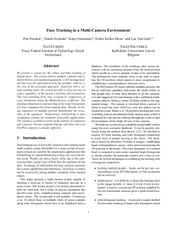 Face Tracking in a Multi-Camera Environment Abstract 1 Introduction