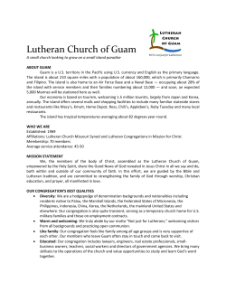 congregational profile - Lutheran Church of Guam