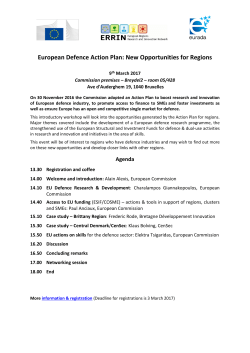 European Defence Action Plan: New Opportunities for Regions