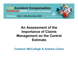 An Assessment of the Importance of Claims Management on the