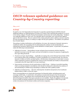 OECD releases updated guidance on Country-by-Country