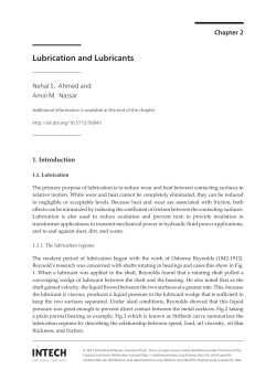 Lubrication and Lubricants