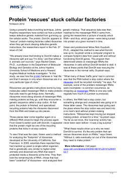 Protein `rescues` stuck cellular factories