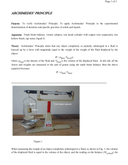 ARCHIMEDES` PRINCIPLE