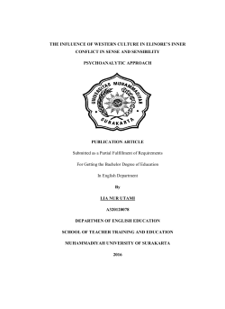 the influence of western culture in elinore`s inner conflict in sense