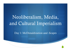 Neoliberalism, Media, and Cultural Imperialism