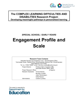 Engagement Profile and Scale - Training materials for teachers of