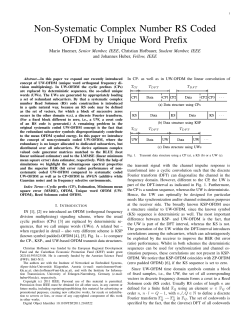 Non-Systematic Complex Number RS Coded OFDM by Unique