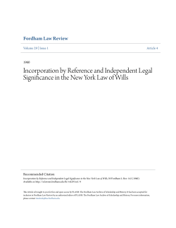 Incorporation by Reference and Independent Legal Significance in