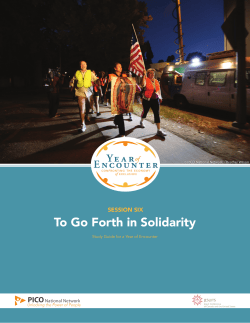 To Go Forth in Solidarity