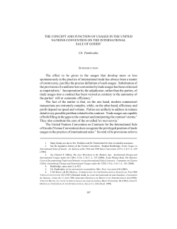 the concept and function of usages in the