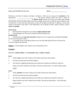Circuit Lab &ndash; Parallel and Series Circuits