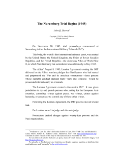The Nuremberg Trial Begins