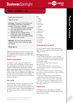 I think, therefore I am - Business Spotlight Online