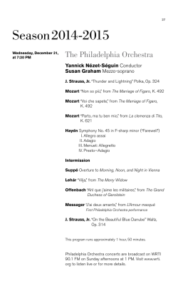New Year`s Eve - The Philadelphia Orchestra