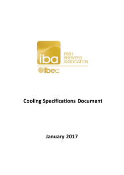 Draught Product Suppliers Cooling Specification