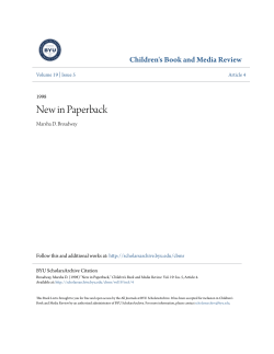 New in Paperback - BYU ScholarsArchive