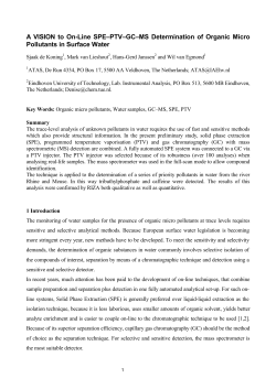 SPE&ndash;GC&ndash;MS - GL Sciences BV