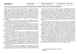 SUJET JURY SUJET CANDIDAT N&deg; CODE SUJET : CLG