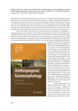 Szab&oacute;, J., D&aacute;vid, L. and L&oacute;czy, D. (eds.) 2010. Anthropogenic