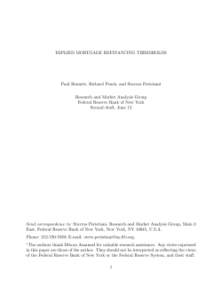 Implied Mortgage Refinancing Thresholds