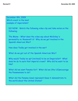 December 8th, 2009 Which event is the best example of imperialism