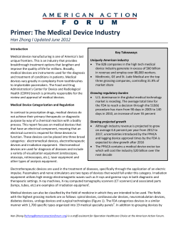 Primer: The Medical Device Industry
