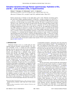 Solvation dynamics through Raman spectroscopy: Hydration of Br2