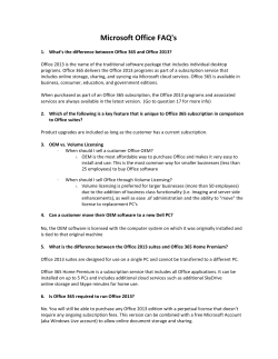 Microsoft Office FAQ`s