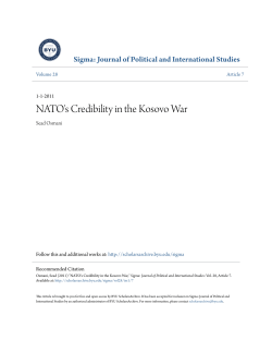 NATO`s Credibility in the Kosovo War