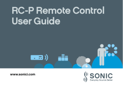 RC-P Remote User Guide
