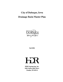 City of Dubuque, Iowa Drainage Basin Master Plan